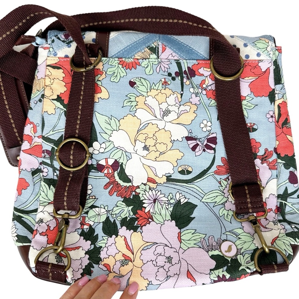 NWT Sakroots Artist Circle Convertible Backpack Sky Blue - Picture 10 of 16